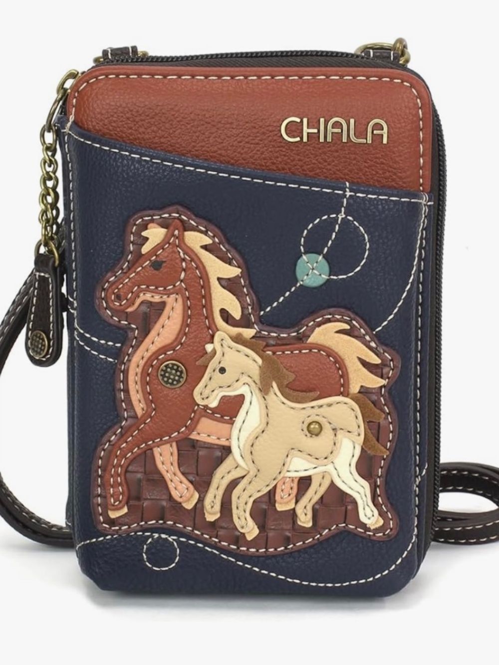 NWT CHALA Wallet Crossbody Purse - Women Faux Leather Multicolor Handbag